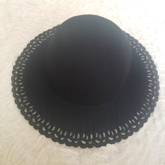 Rossomenta Firenze Anthropologie Wool Lasercut Black Hat - Picture 2 of 12